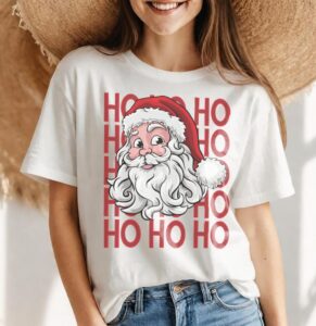 Ho Ho Ho! Santa's Smiling Face Shirt Product Photo 4