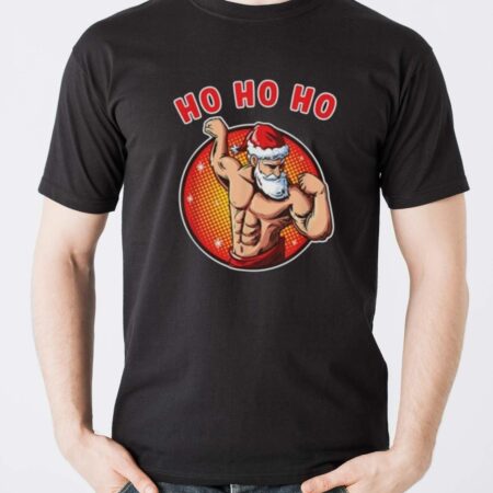 Ho Ho Ho Sexy Santa Claus Funny Christmas T-Shirt - Men T-Shirt