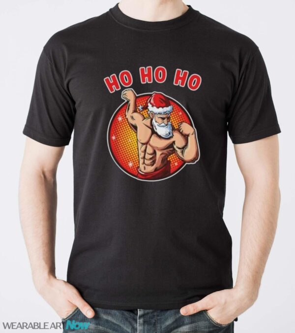 Ho Ho Ho Sexy Santa Claus Funny Christmas T-Shirt - Men T-Shirt