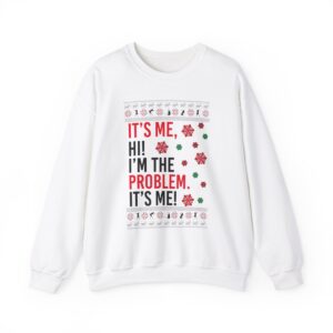 In My Era Movie Christmas It's Me, Hi! I'm The Problem I's Me! Ugly Christmas Sweater Unisex Crewneck Sweatshirt Product Photo 8