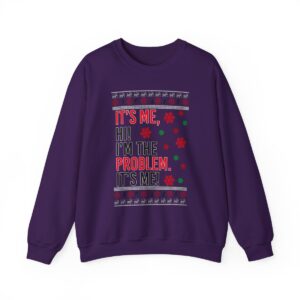 In My Era Movie Christmas It's Me, Hi! I'm The Problem I's Me! Ugly Christmas Sweater Unisex Crewneck Sweatshirt Product Photo 10