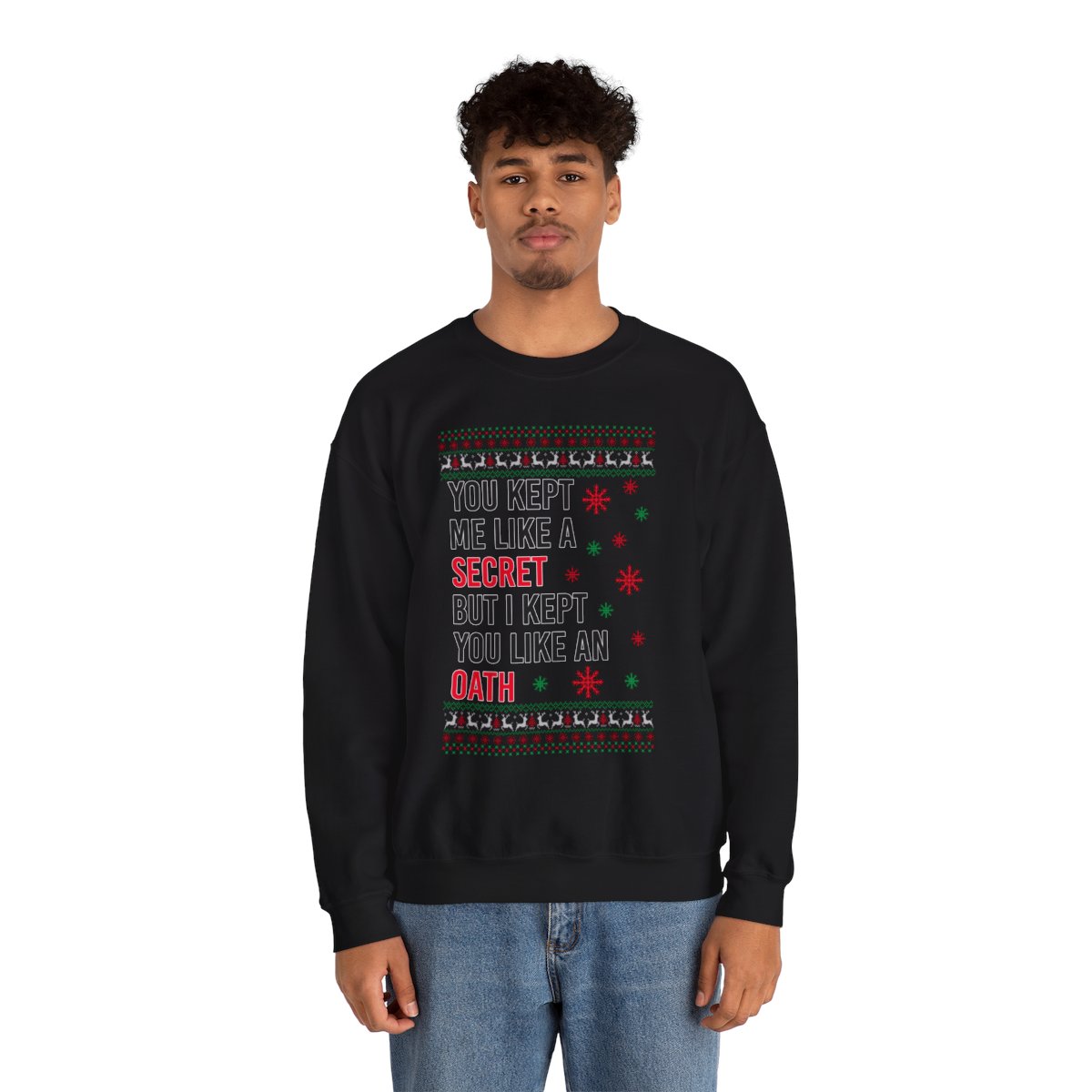 In My Era Movie Christmas You Kept Me Like A Secret Christmas Funny Ugly Christmas Sweater Sweatshirt Product Photo 2