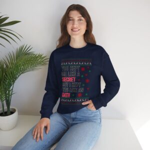 In My Era Movie Christmas You Kept Me Like A Secret Christmas Funny Ugly Christmas Sweater Sweatshirt Product Photo 8