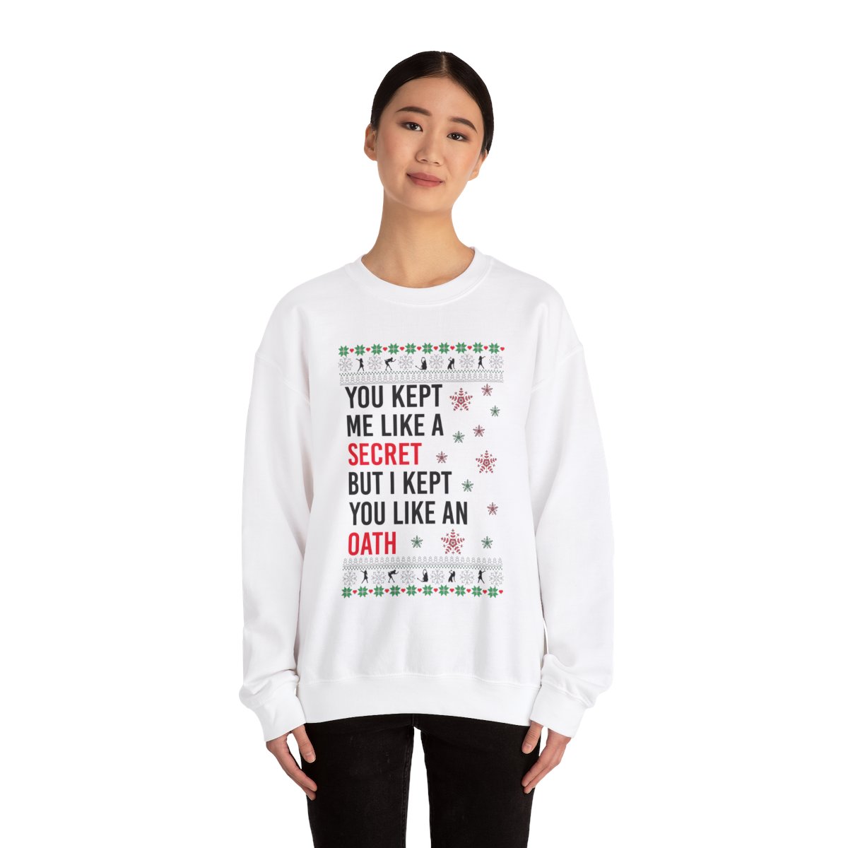 In My Era Movie Christmas You Kept Me Like A Secret Hot Style Ugly Christmas Sweater Sweatshirt Product Photo 2