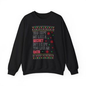 In My Era Movie Christmas You Kept Me Like A Secret New Ugly Christmas Sweater Sweatshirt Product Photo 2