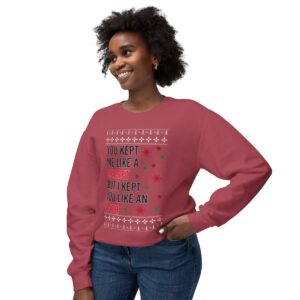 In My Era Movie Christmas You Kept Me Like A Secret Snowfllake Ugly Christmas Sweater Sweatshirt Product Photo 4