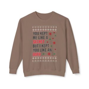 In My Era Movie Christmas You Kept Me Like A Secret Snowfllake Ugly Christmas Sweater Sweatshirt Product Photo 5