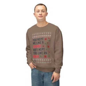 In My Era Movie Christmas You Kept Me Like A Secret Snowfllake Ugly Christmas Sweater Sweatshirt Product Photo 6