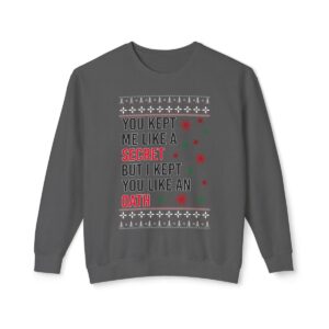 In My Era Movie Christmas You Kept Me Like A Secret Snowfllake Ugly Christmas Sweater Sweatshirt Product Photo 7