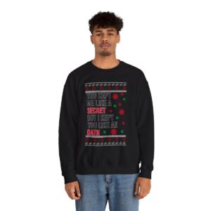 In My Era Movie Christmas You Kept Me Like A Secret Ugly Christmas Sweater Unisex Crewneck Sweatshirt Product Photo 5