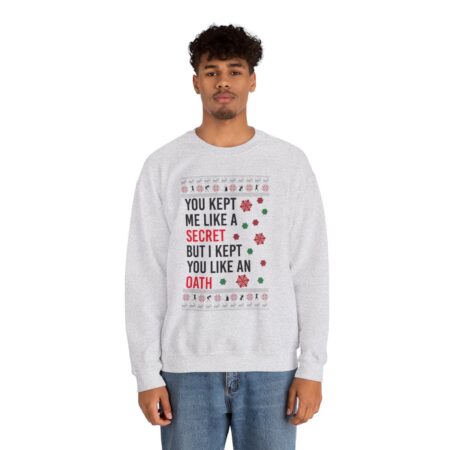 In My Era Movie Christmas You Kept Me Like A Secret Ugly Christmas Sweater Unisex Crewneck Sweatshirt Product Photo 1