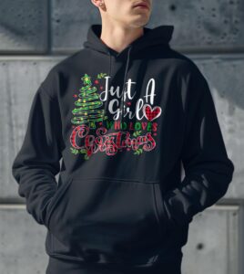 Just A Girl Who Loves Christmas A Gift For Xmas Women Girls Shirt Product Photo 3