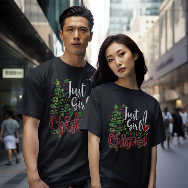 Just A Girl Who Loves Christmas A Gift For Xmas Women Girls Shirt Product Photo 1