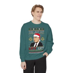 Just Got Litt Up Louis Tv Show Parody New Design Ugly Christmas Sweater Sweatshirt Product Photo 2