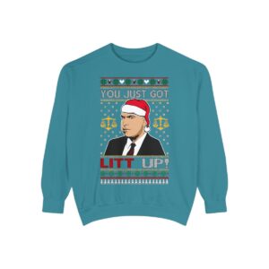 Just Got Litt Up Louis Tv Show Parody New Design Ugly Christmas Sweater Sweatshirt Product Photo 3