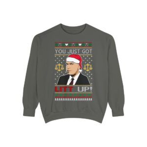 Just Got Litt Up Louis Tv Show Parody New Design Ugly Christmas Sweater Sweatshirt Product Photo 5