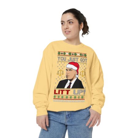 Just Got Litt Up Louis Tv Show Parody New Design Ugly Christmas Sweater Sweatshirt Product Photo 1