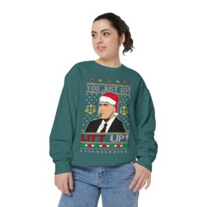 Just Got Litt Up Louis Tv Show Parody New Fashion Ugly Christmas Sweater Sweatshirt Product Photo 2