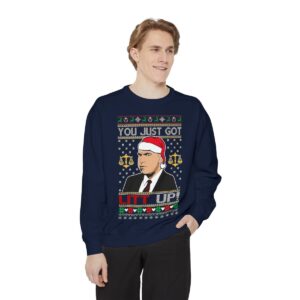 Just Got Litt Up Louis Tv Show Parody New Fashion Ugly Christmas Sweater Sweatshirt Product Photo 5