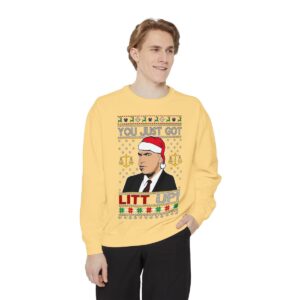 Just Got Litt Up Louis Tv Show Parody New Fashion Ugly Christmas Sweater Sweatshirt Product Photo 6