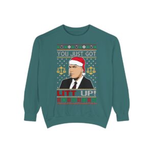 Just Got Litt Up Louis Tv Show Parody New Style Ugly Christmas Sweater Sweatshirt Product Photo 3