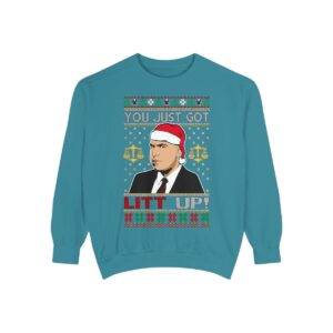 Just Got Litt Up Louis Tv Show Parody New Style Ugly Christmas Sweater Sweatshirt Product Photo 4