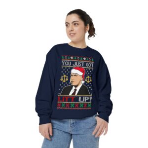 Just Got Litt Up Louis Tv Show Parody New Style Ugly Christmas Sweater Sweatshirt Product Photo 6