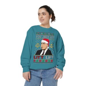 Just Got Litt Up Louis Tv Show Parody New Trend Ugly Christmas Sweater Sweatshirt Product Photo 3