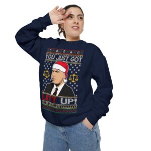 Just Got Litt Up Louis Tv Show Parody New Trend Ugly Christmas Sweater Sweatshirt Product Photo 5