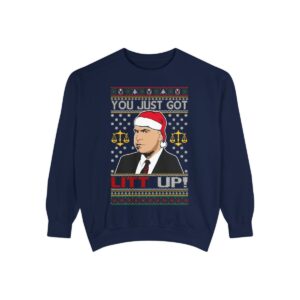 Just Got Litt Up Louis Tv Show Parody Ugly Christmas Sweater Sweatshirt Product Photo 4