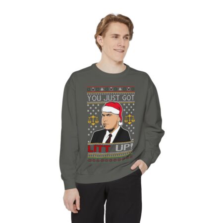 Just Got Litt Up Louis Tv Show Parody Ugly Christmas Sweater Sweatshirt Product Photo 1