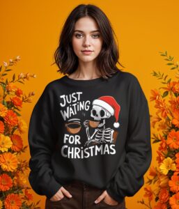 Just Waiting For Christmas Shirt Product Photo 2