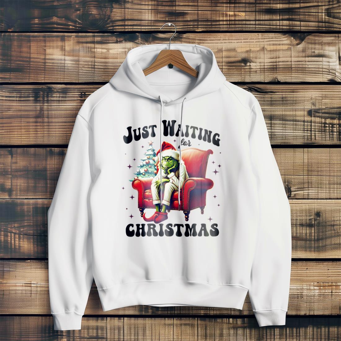 Just Waiting For Christmas The Grinch Shirt Product Photo 2