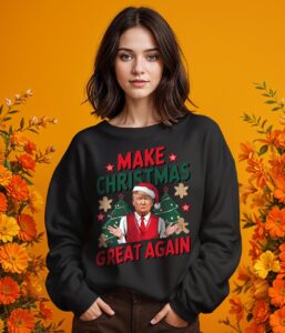 Make Christmas Great Again Santa Funny T-Shirt Product Photo 2