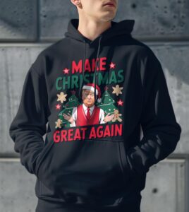 Make Christmas Great Again Santa Funny T-Shirt Product Photo 3