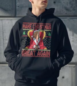 Make Christmas Great Again Santa Funny Tee Shirt Product Photo 3