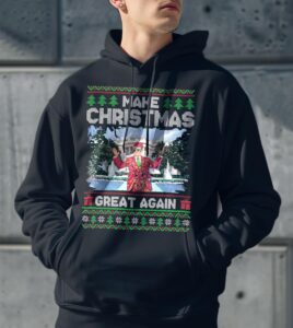 Make Christmas Great Again Santa Funny Trump Xmas Pajamas T-Shirt Product Photo 3