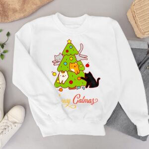 Meowy Catmas Funny Cat Christmas Quote Shirt Product Photo 3