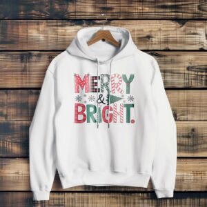 Merry & Bright Christmas Holiday Cheer Festive Design Shirt Product Photo 2