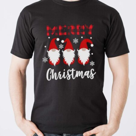 Merry Christmas Santa Claus T-shirt, Buffalo Plaid Merry Christmas Shirts - Men T-Shirt