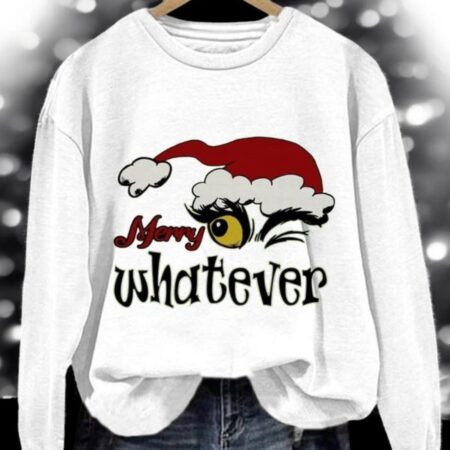 Mery Whatever Christmas Sweatshirt Product Photo 1