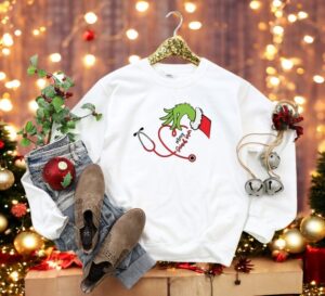 Nurse Life The Grinch Christmas Shirt Product Photo 2