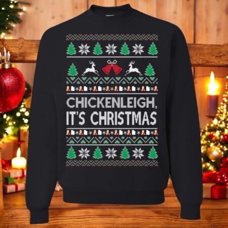 Oncoast Chickenleigh It's Christmas Ugly Christmas Xmas Sweater Sweatshirt Product Photo 1