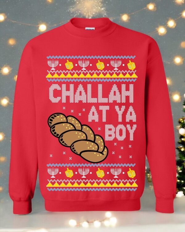 Oncoast Hanukah Challah At Ya Boy Christmas Sweater Sweatshirt Product Photo 1