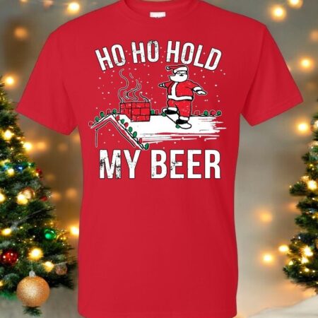 Oncoast Ho Ho Hold My Beer Christmas Sweater Sweatshirt Product Photo 1