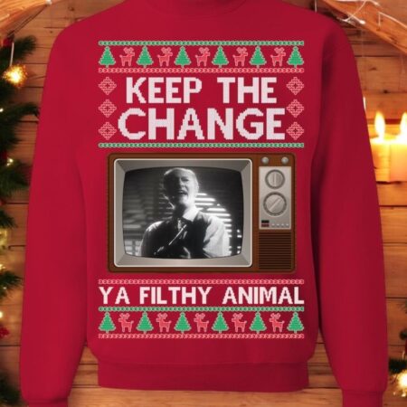 Oncoast Merry Christmas Ya Filthy Animal Ugly Christmas Sweater Sweatshirt Product Photo 1