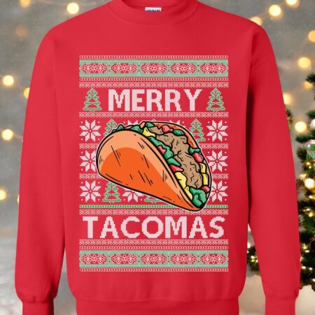 Oncoast Merry Tacomas Ugly Christmas Sweater Sweatshirt Product Photo 1