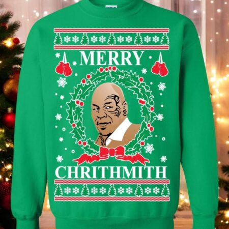 Oncoast Mike Tyson Merry Chrithmith Ugly Christmas Sweater Product Photo 1