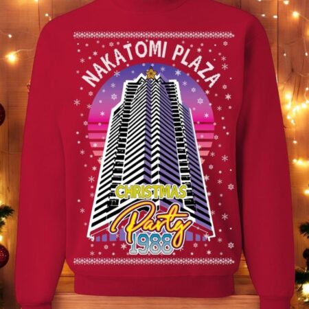 Oncoast Nakatomi Plaza Christmas Party 1988 Ugly Christmas Sweater Sweatshirt Product Photo 1