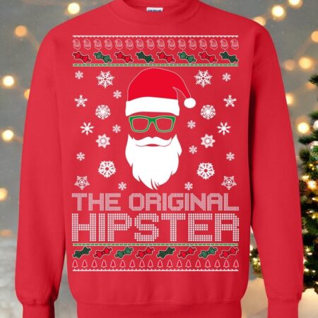 Oncoast The Original Hipster Christmas Sweater Sweatshirt Product Photo 1